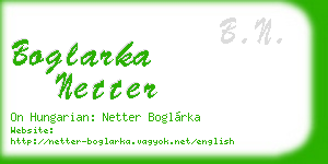 boglarka netter business card